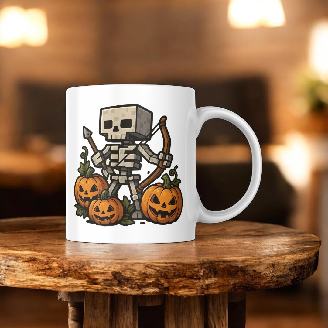 Minecraft Skeleton Coffee Mug - Add your name to