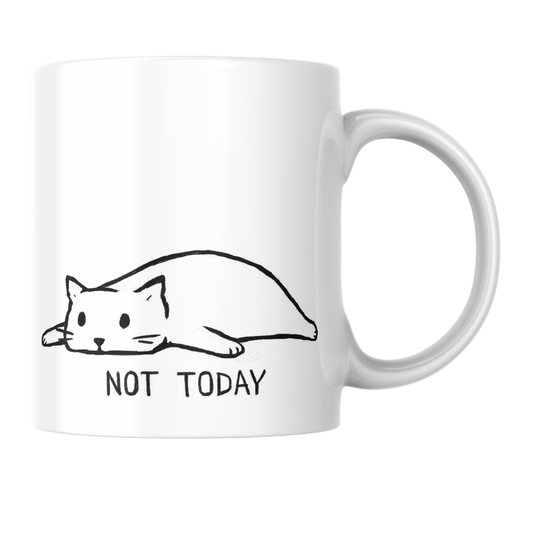 Lazy Cat “Not Today” Coffee Mug