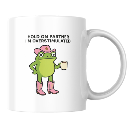 Overstimulated Frog Coffee Mug