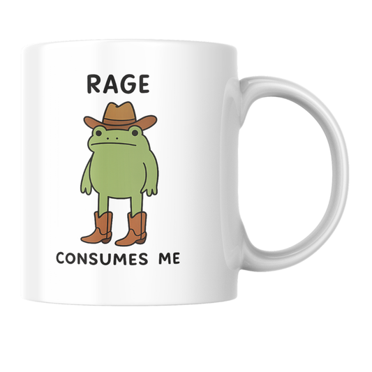 Rage Consumes Me Frog Coffee Mug