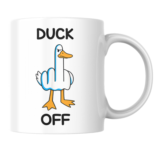 “Duck Off” Middle Finger Coffee Mug
