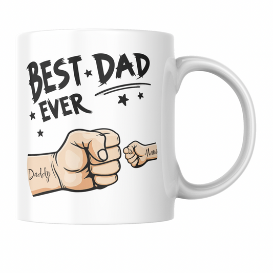 Dad & Son Fist Bump Fathers Day Coffee Mug