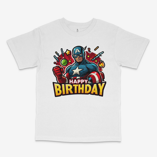 Captain America Birthday T-Shirt