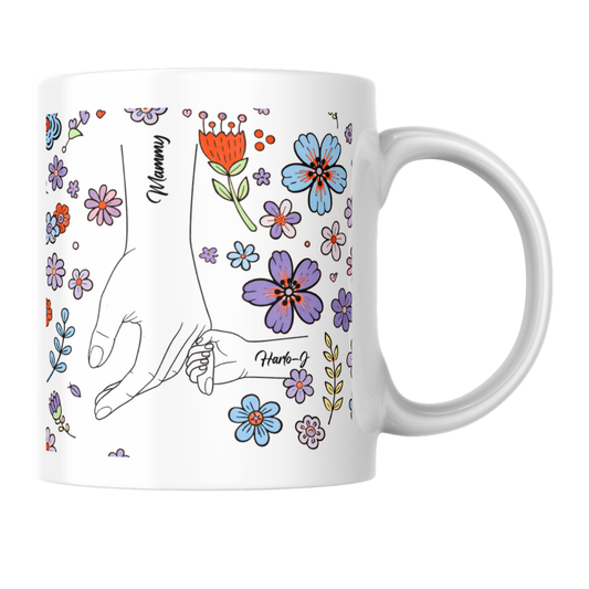 Holding Hands Nanny Coffee Mug - Add your name