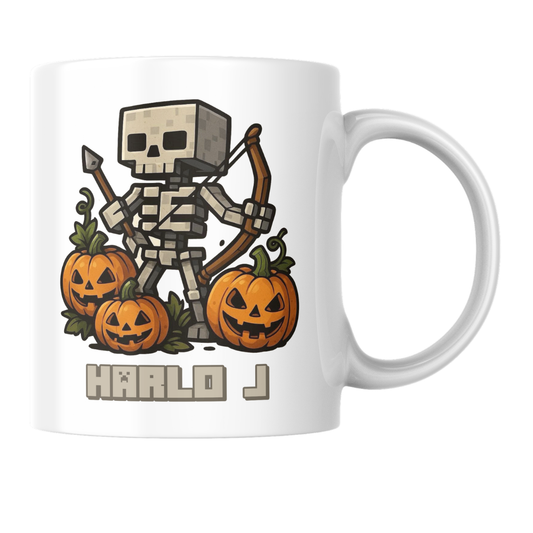 Minecraft Skeleton Coffee Mug - Add your name to
